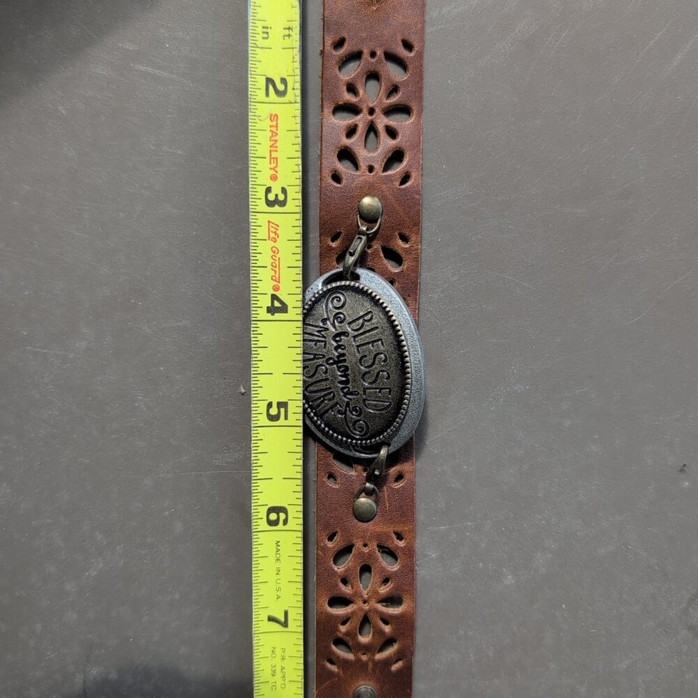 Blessed Beyond Measure Leather Banded Bracelet - Picture 4 of 6